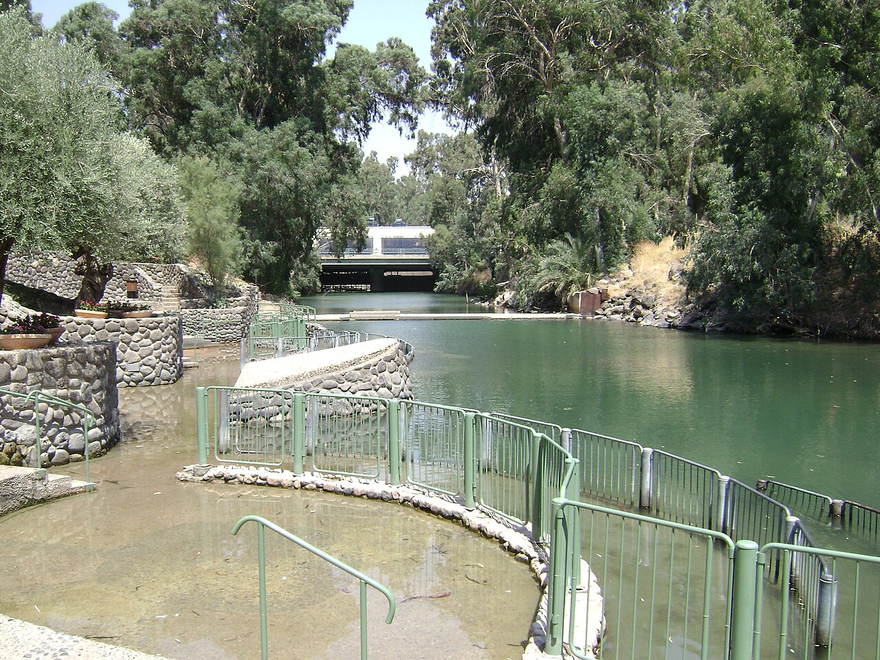 The Jordan River baptism site at Yardenit