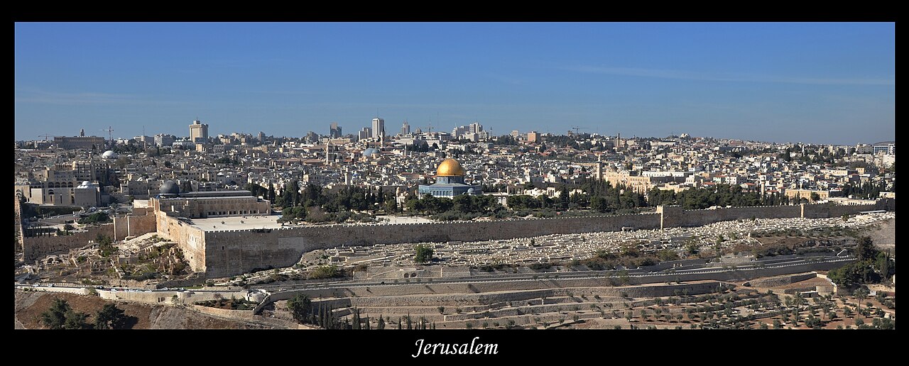 Panorama of Jerusalem with the golden dome